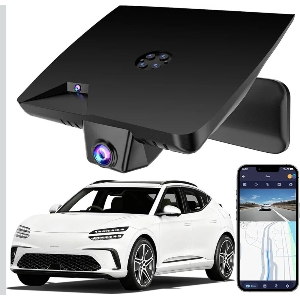 4K Dash Cam for Genesis GV60 2023-2025 OEM Style Hidden WiFi G-Sensor